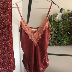 Lace and velvet one piece